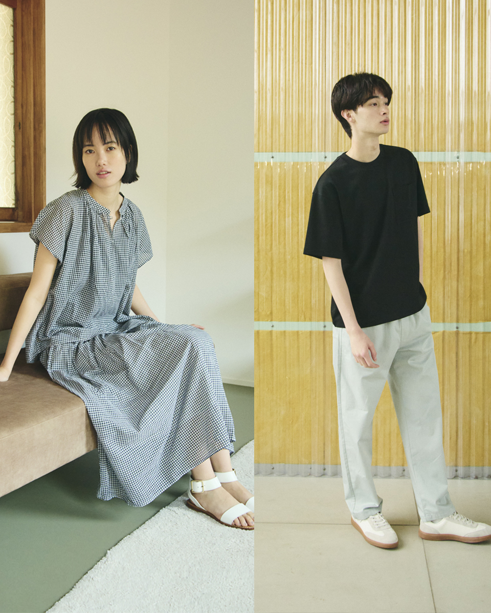 26SS 의복 시리즈 통기성, 냉감, 그리고 면의 부드러움이 과하지 않게 어우러진 '기분 좋은 소재'를 제안합니다.